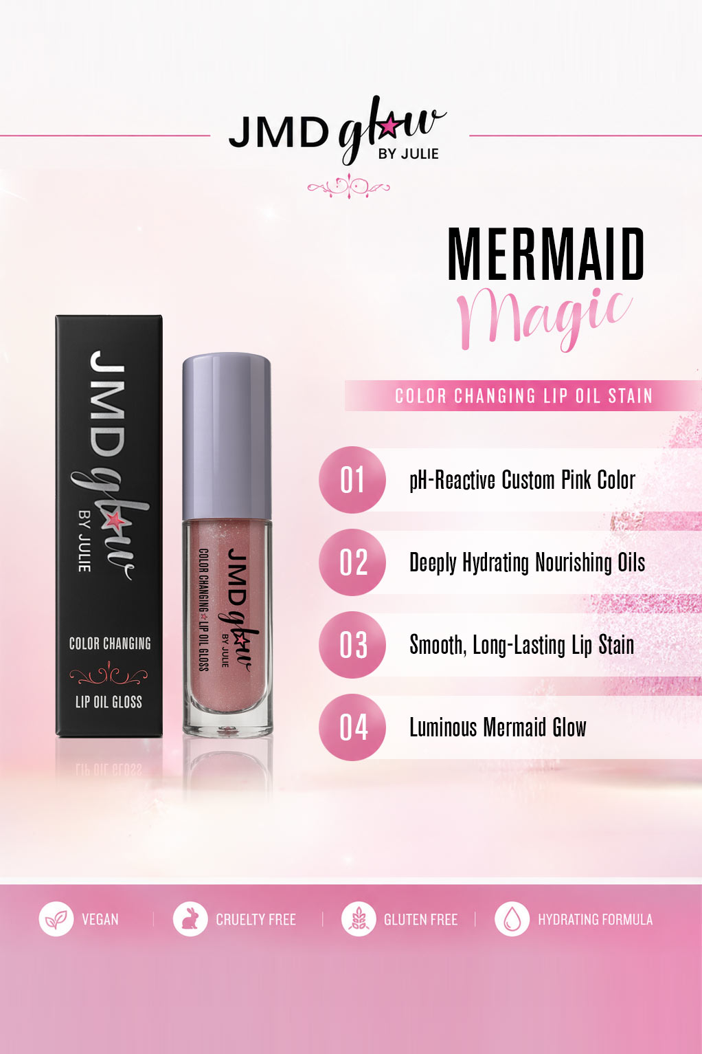 Mermaid Magic Lip Oil  Stain (6ML)